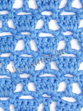 Узор крючком - Голубые столбики, фото