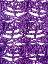 Узор крючком - Лиловые веерочки, фото