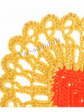 Узор крючком - обвязка солнышко, фото