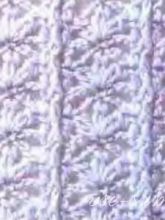 Узор крючком - цветочки в полосках, фото