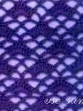 Узор крючком с маленькими ракушками, фото