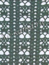 Узор крючком - Зеленый цветок, фото