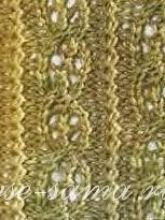 Ажурный узор спицами в форме цепочек