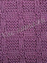 Узор спицами - Теневая клетка, фото