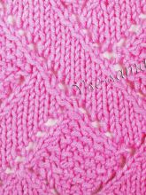 Узор спицами - диагонали и ромбы, фото