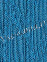 Узор спицами - двойная диагональ, фото