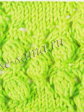 Узор спицами - круг из шишечек, фото