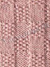 Узор спицами - квадратики