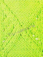 Узор спицами - лист в ромбе, фото