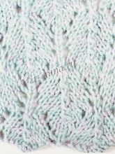 Узор спицами - листья по диагонали, фото