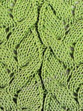 Узор спицами - объемные листья, фото