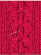 Фото узора спицами - одиночная коса