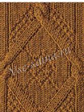 Узор спицами - полоса с косами 2