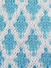 Узор спицами - цветные ромбы, фото