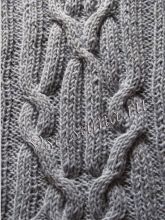 Фото узора спицами - завитки из кос