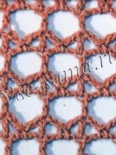 Узор крючком - дырчатая сетка, фото