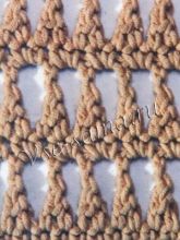 Узор крючком, схема - треугольники, фото